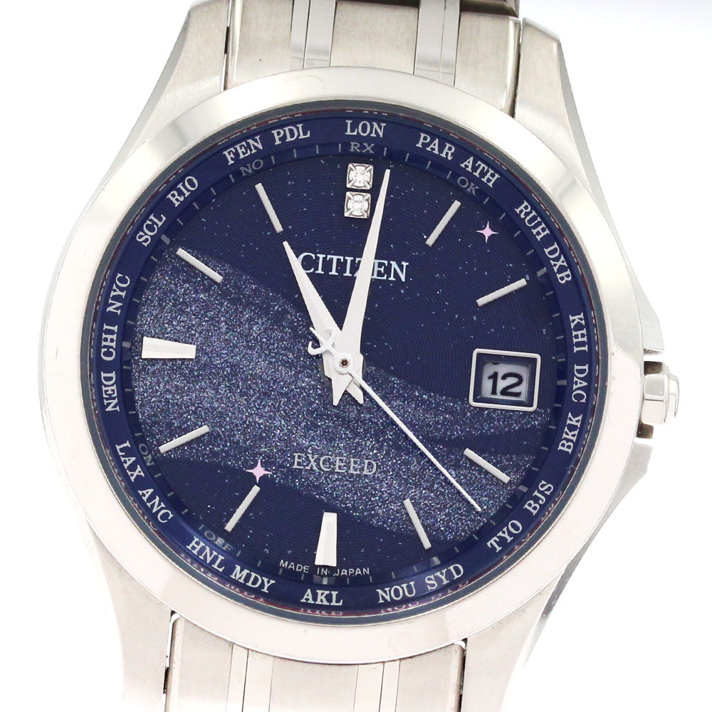 CITIZEN Exceed Direct Flight Milky Way EC1120-59M/H246-T021743 600 limited blue Dial Solar Powered Radio Ladies Watch_875945