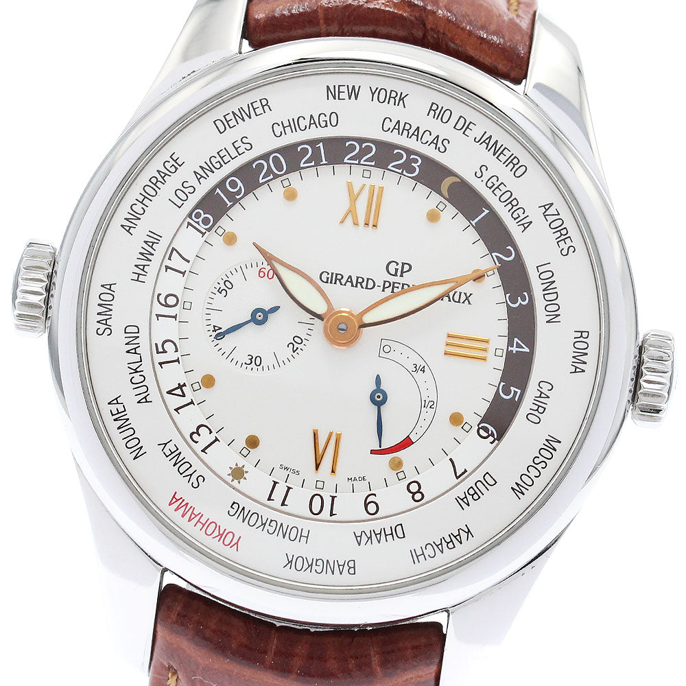 GIRARD PERREGAUX WW.TC Francois Perregaux 49850-11-171-0 World time Silver Dial Automatic Men's Watch_875958