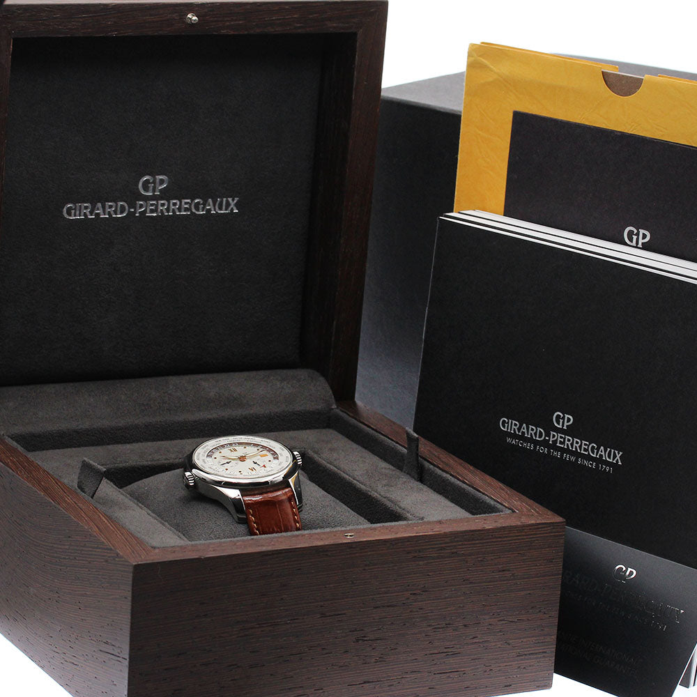 GIRARD PERREGAUX WW.TC Francois Perregaux 49850-11-171-0 World time Silver Dial Automatic Men's Watch_875958