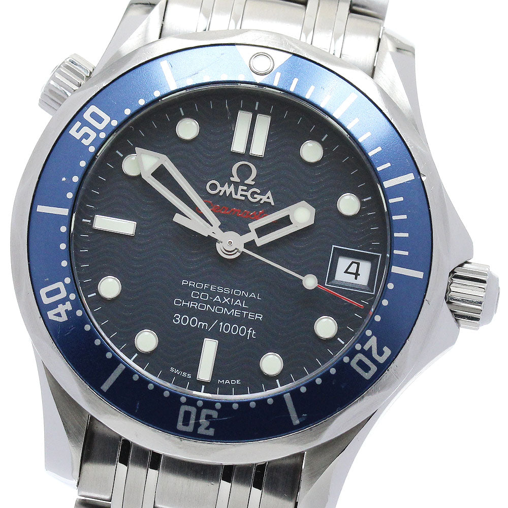 OMEGA Seamaster300 2222.80 Date Co-Axial Navy Dial Automatic Boy's Watch_876024