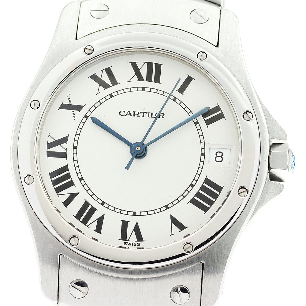 CARTIER Santo Cougar LM W20026K1 Date white Dial Automatic Men's Watch_876027