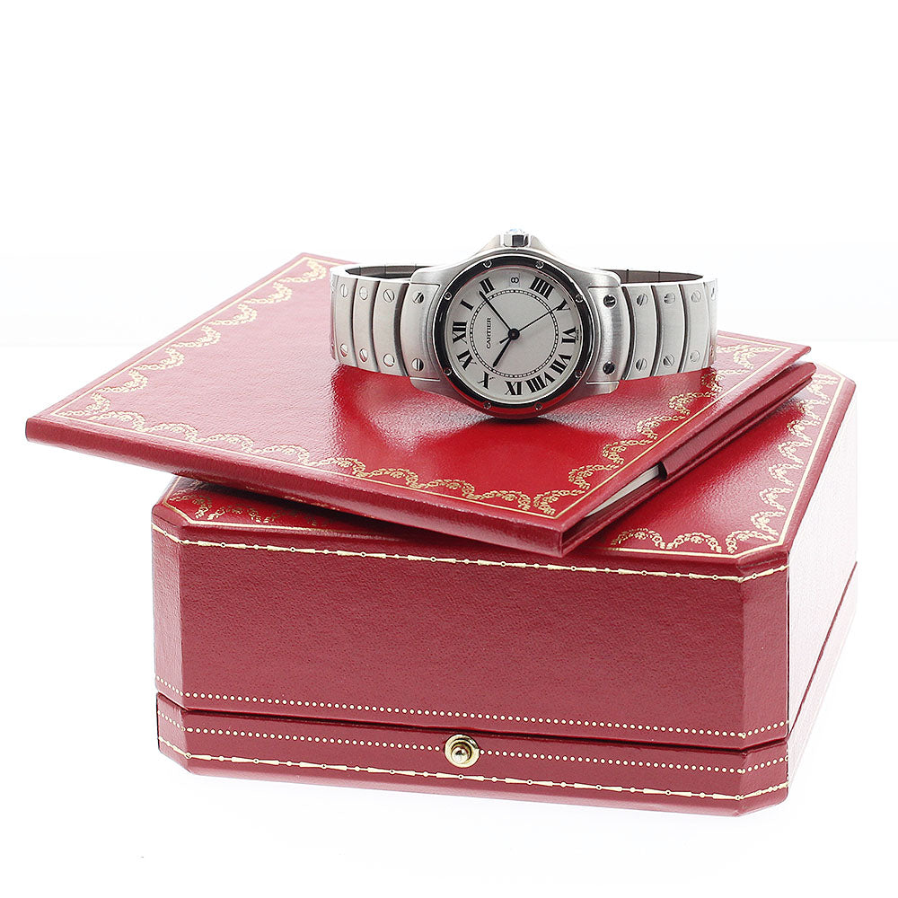 CARTIER Santo Cougar LM W20026K1 Date white Dial Automatic Men's Watch_876027