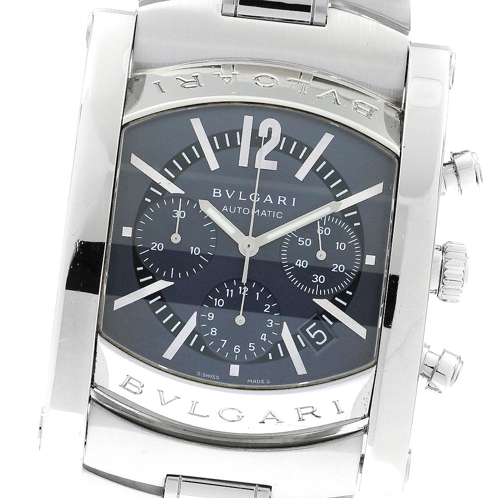 BVLGARI Assioma AA48SCH Chronograph gray Dial Automatic Men's Watch_876029