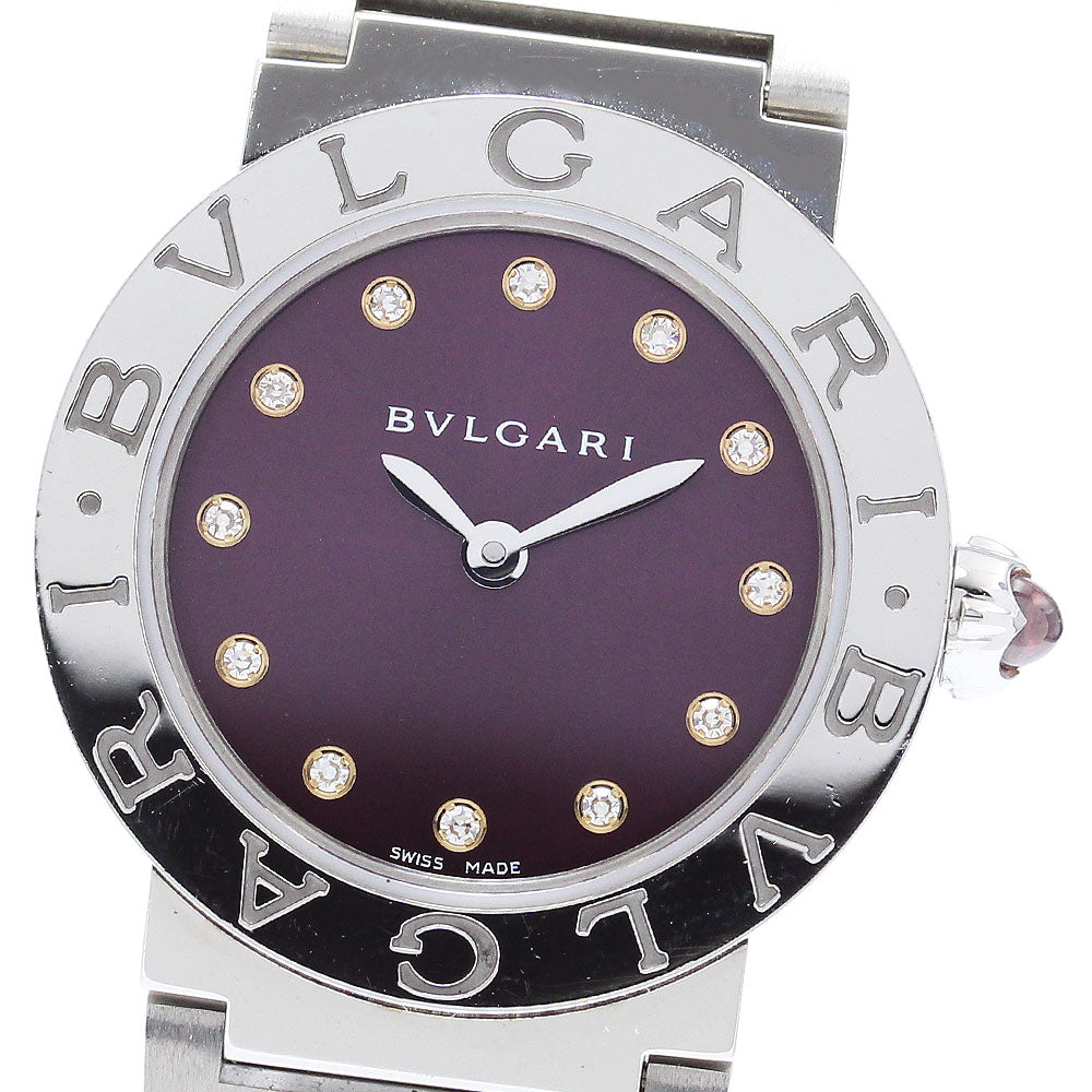 BVLGARI BVLGARIBVLGARI BBL26S 12P diamond purple Dial Quartz Ladies Watch_876030
