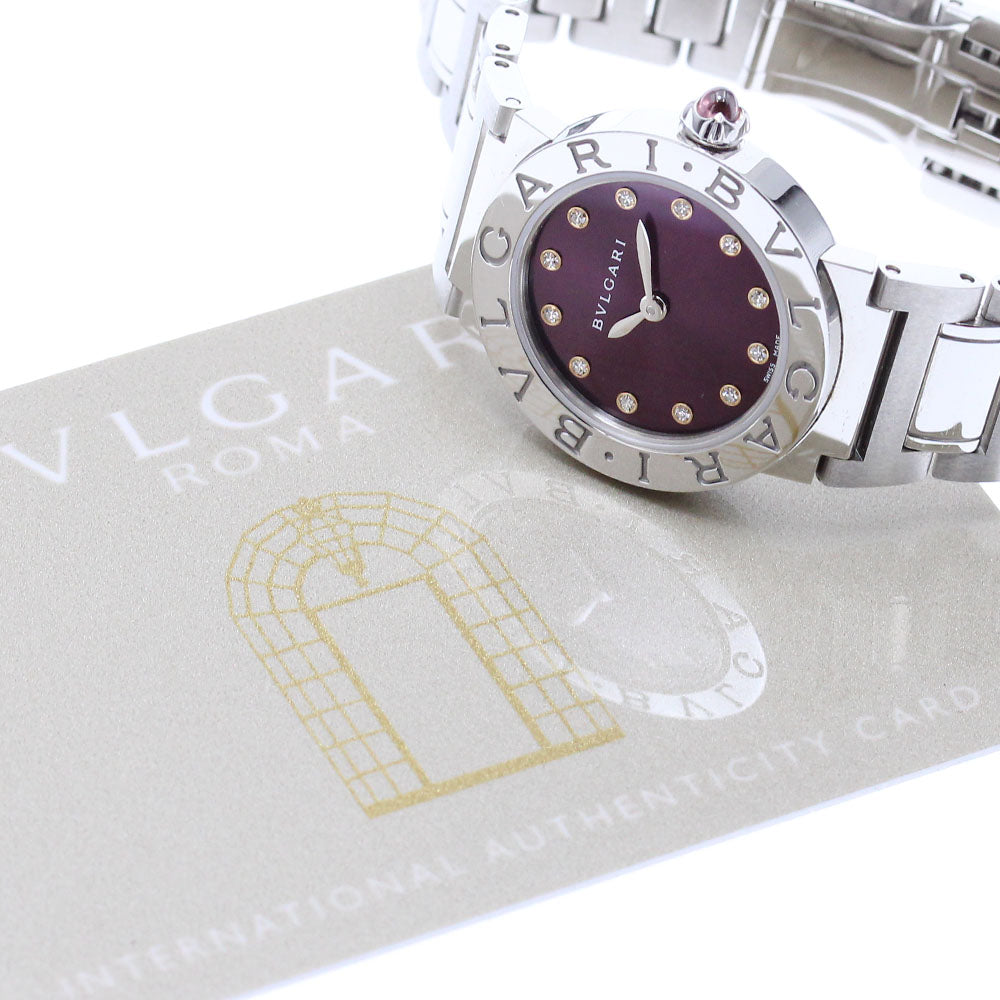 BVLGARI BVLGARIBVLGARI BBL26S 12P diamond purple Dial Quartz Ladies Watch_876030