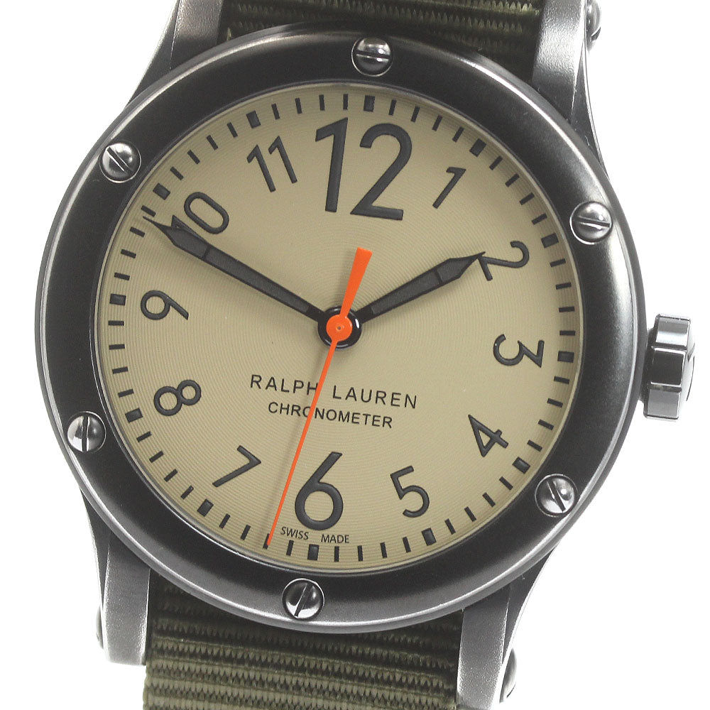 RALPH LAUREN Safari K02500 Chronometer beige Dial Automatic Men's Watch_876040