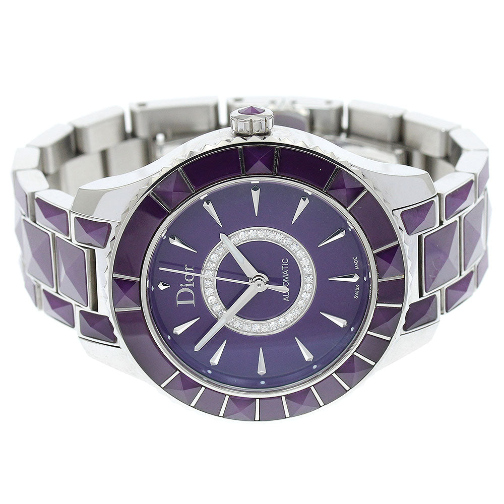 Dior crystal CD144512 Diamond purple Dial Automatic Ladies Watch_876057