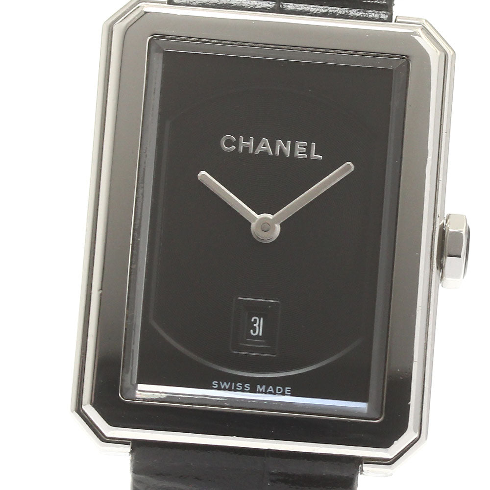 CHANEL boy friend H4884 Date black Dial Quartz Ladies Watch_876058