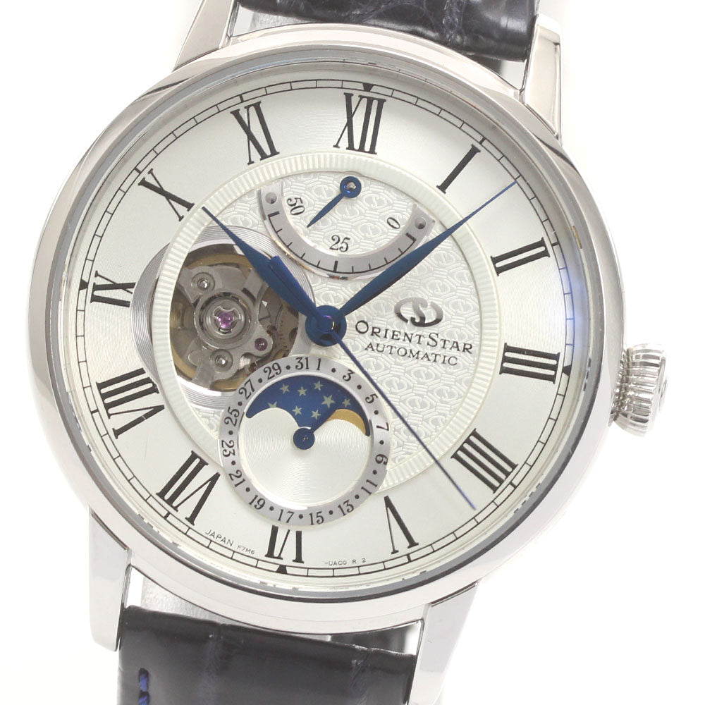 ORIENT Orient Star M45 F7 Mechanical RK-AY0112S Moon phase Silver Dial Automatic Men's Watch_876065