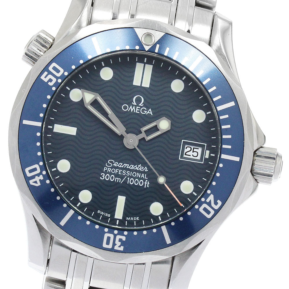 OMEGA Seamaster300 Professional 2561.80 Date Navy Dial Quartz Boy's Watch_876067