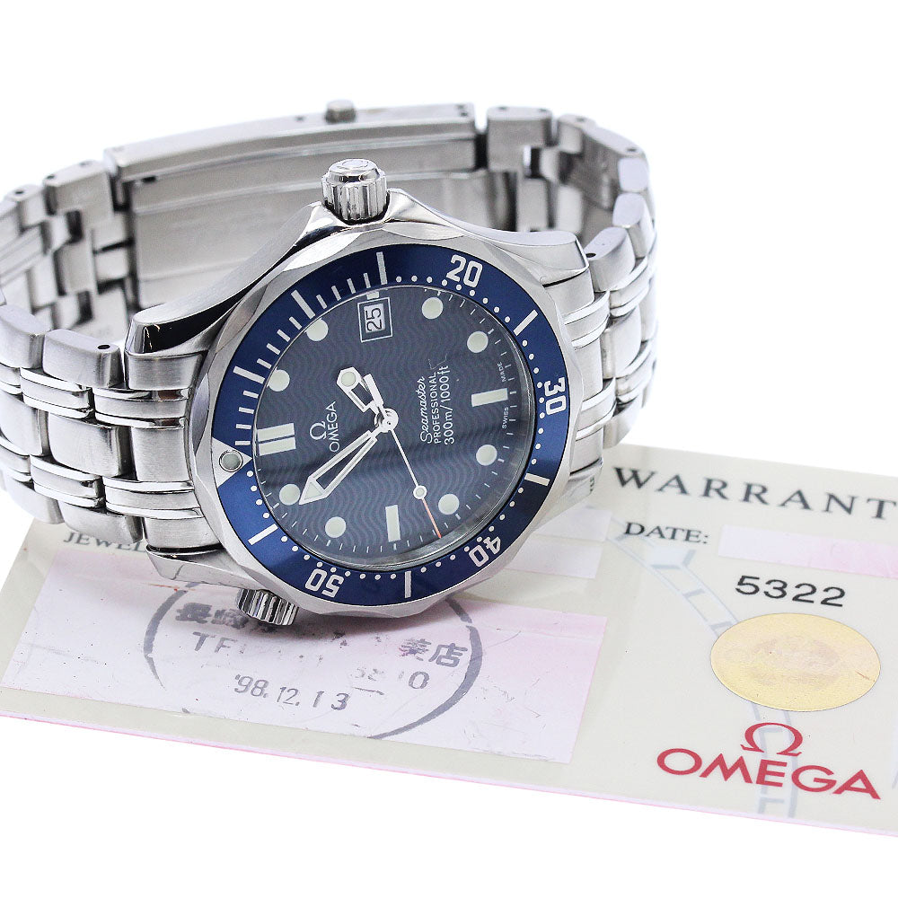 OMEGA Seamaster300 Professional 2561.80 Date Navy Dial Quartz Boy's Watch_876067