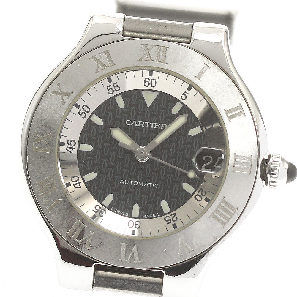 CARTIER Must21 Autoscaph W10147U2 Date black Dial Automatic Boy's Watch_876076