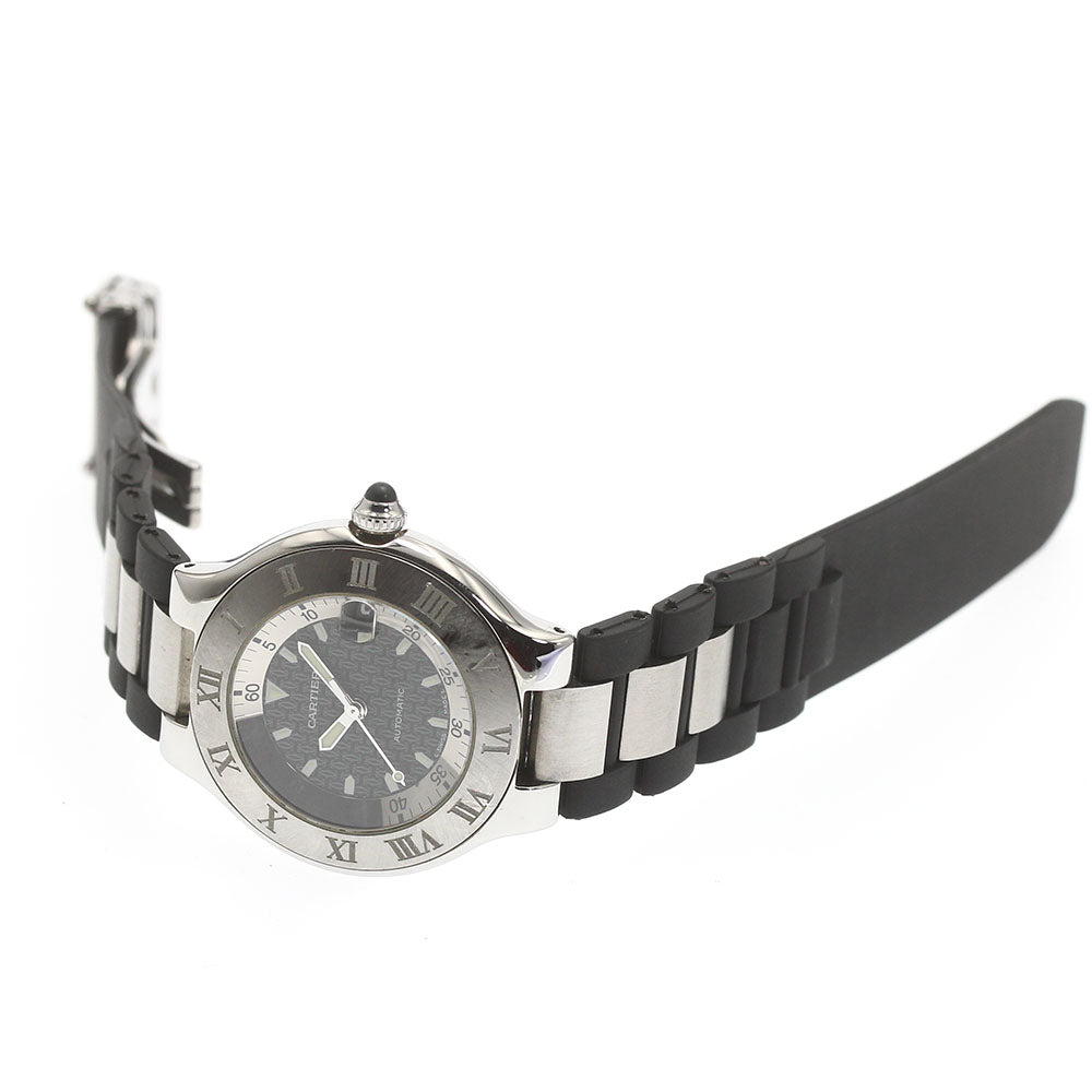 CARTIER Must21 Autoscaph W10147U2 Date black Dial Automatic Boy's Watch_876076