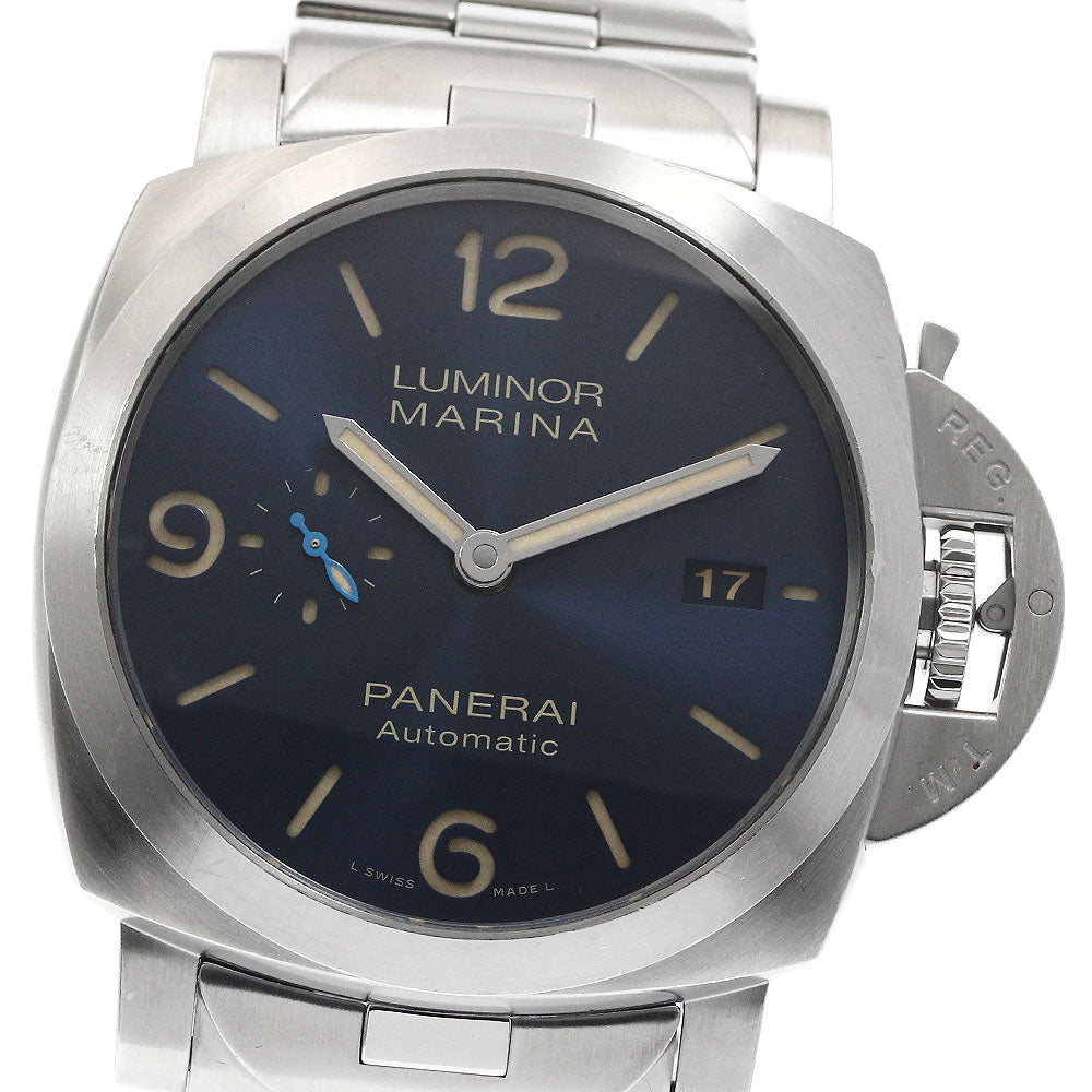 PANERAI Luminor Marina PAM01058 Date Small Second Navy Dial Automatic Men's Watch_876078