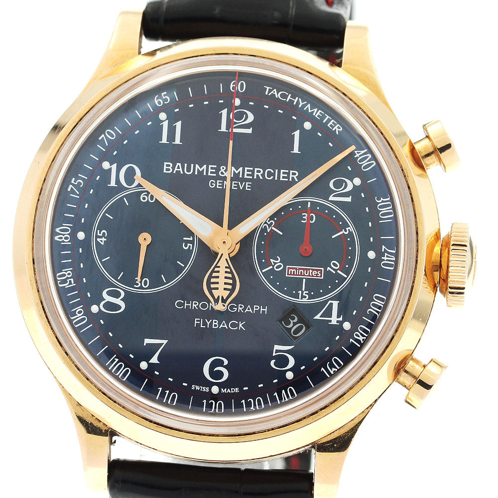 Baume & Mercier Cape Land Shelby Cobra M0A10233 K18PG Date Chronograph blue Dial Automatic Men's Watch_876091