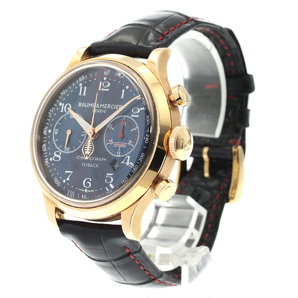 Baume & Mercier Cape Land Shelby Cobra M0A10233 K18PG Date Chronograph blue Dial Automatic Men's Watch_876091