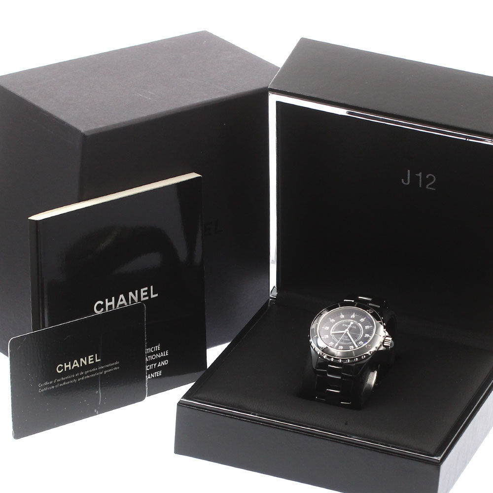 CHANEL J12 38mm H1626 Black ceramic 12P diamond Automatic Men's Watch_876123