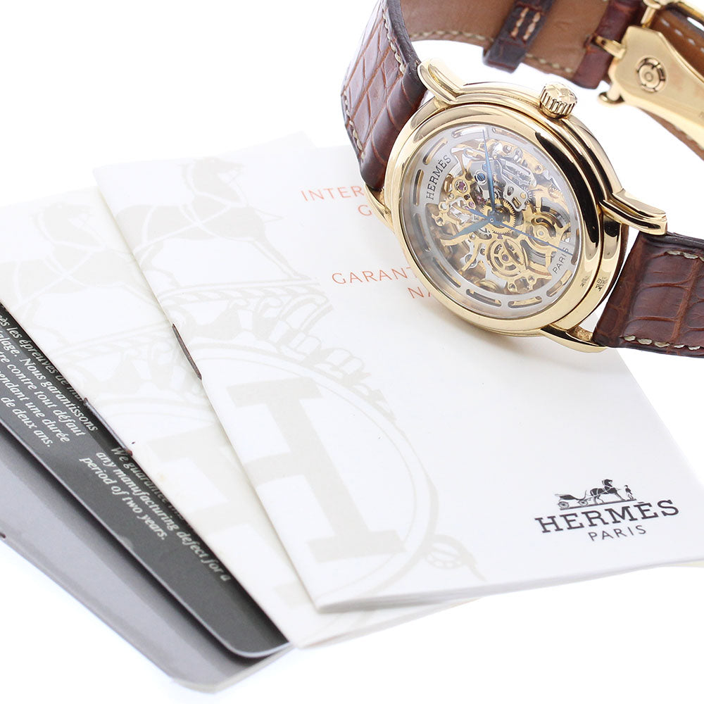 HERMES Sesame SM1.785 Skeleton K18YG skeleton Dial Automatic Men's Watch_876125