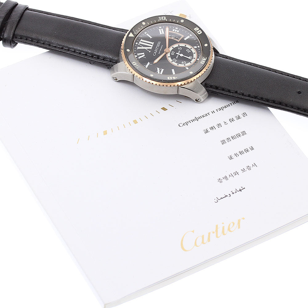 CARTIER Caliber de Cartier Diver W7100055 K18PGBezel Automatic Men's_876127