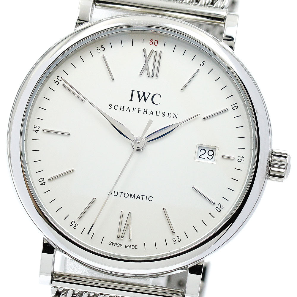 IWC SCHAFFHAUSEN Portofino IW356505 Date Silver Dial Automatic Men's_876128