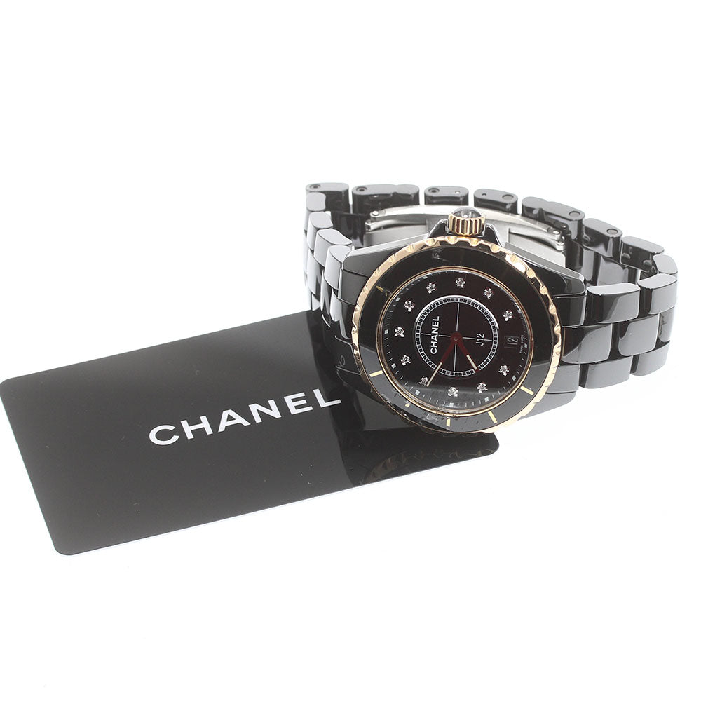 CHANEL J12 H2544 11P diamond black Dial Quartz Men's Watch_876133