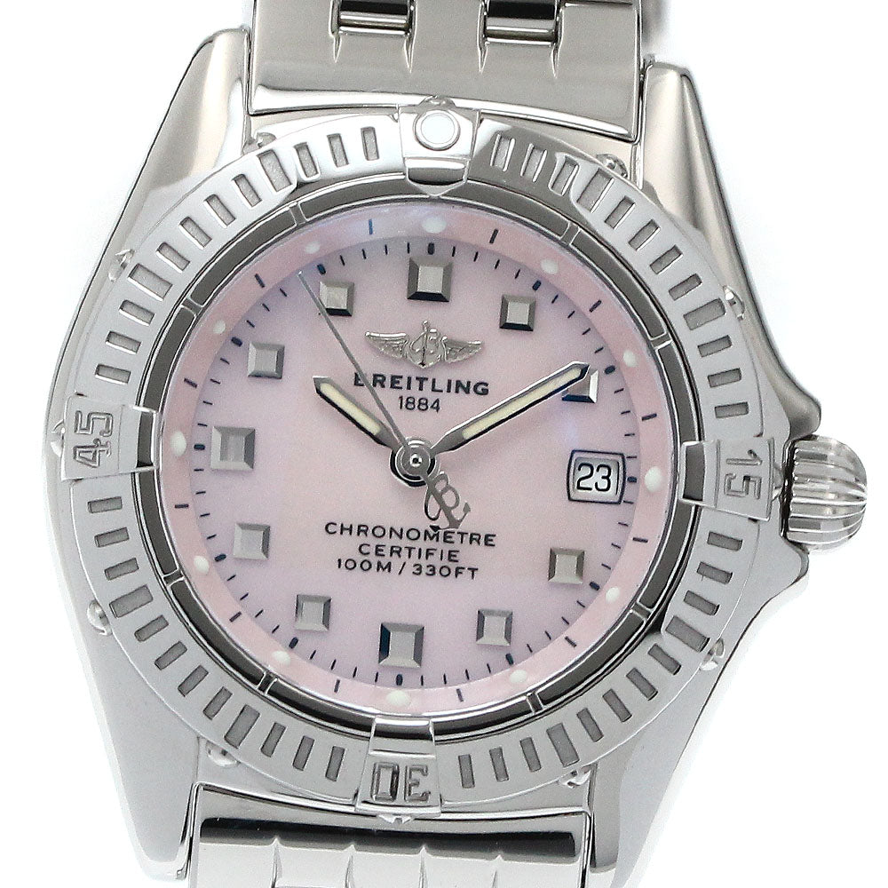 BREITLING Calistino A72345 Pink shell Dial Quartz Ladies Watch_876152