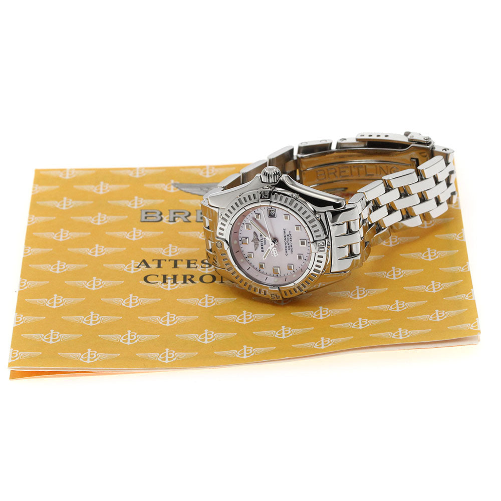 BREITLING Calistino A72345 Pink shell Dial Quartz Ladies Watch_876152