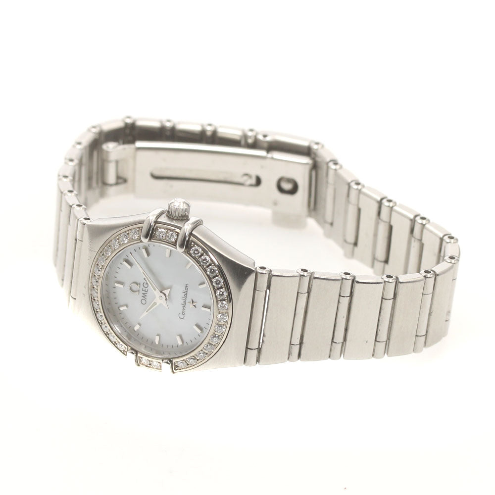 OMEGA Constellation 1466.71 Diamond Bezel White shell Dial Quartz Ladies Watch_876159