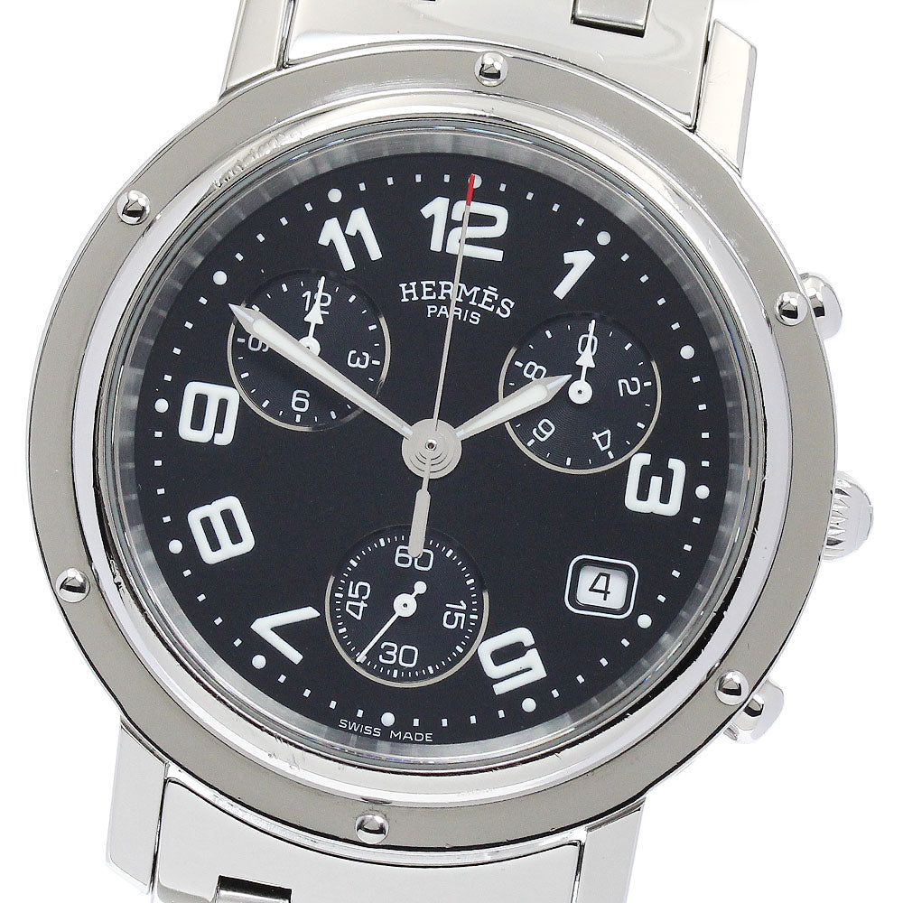 HERMES Clipper chrono CL1.910 Date black Dial Quartz Men's Watch_876183