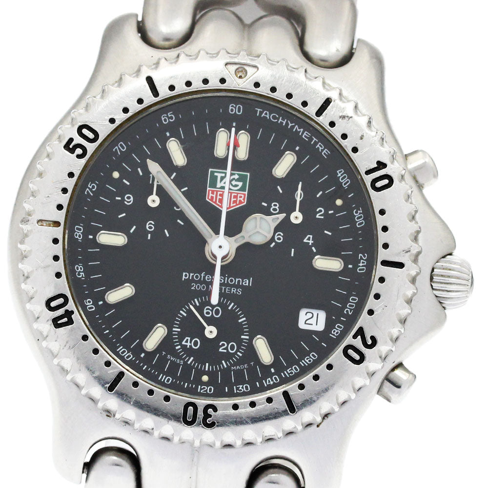 TAG HEUER S/el CG1110-0 Chronograph Black Dial Quartz Men's Watch_876190