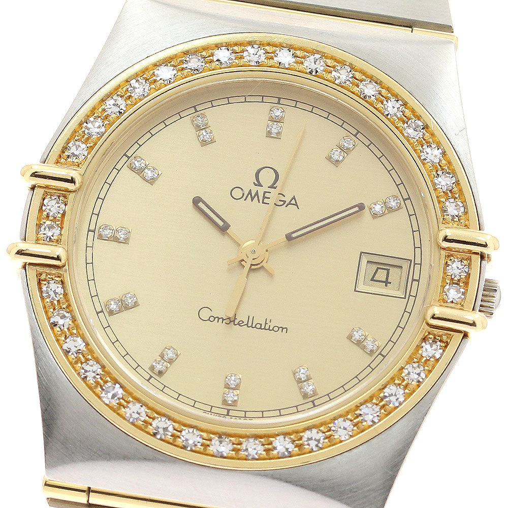 OMEGA Constellation diamond bezel index diamond Gold Dial Quartz Men's _876213