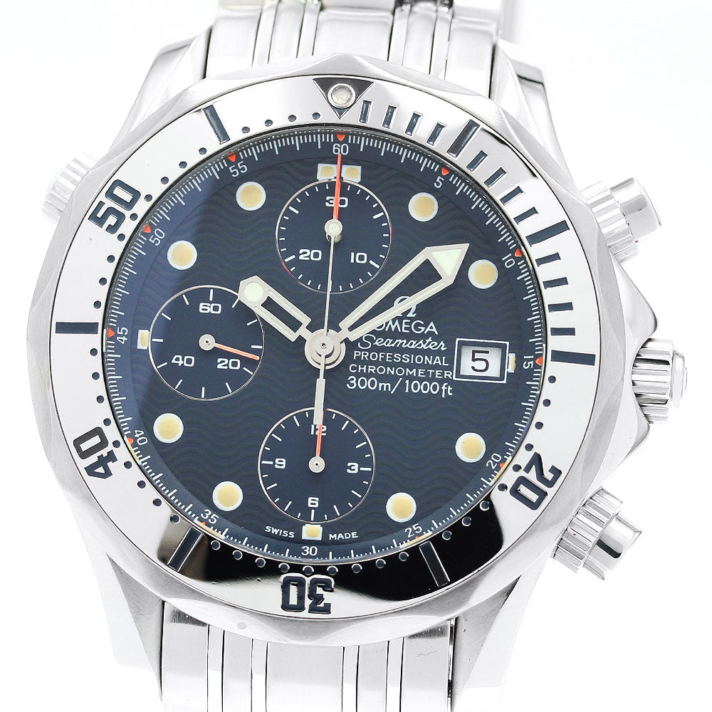 OMEGA Seamaster300 2598.80 Date Chronograph Navy Dial Automatic Men's _876246