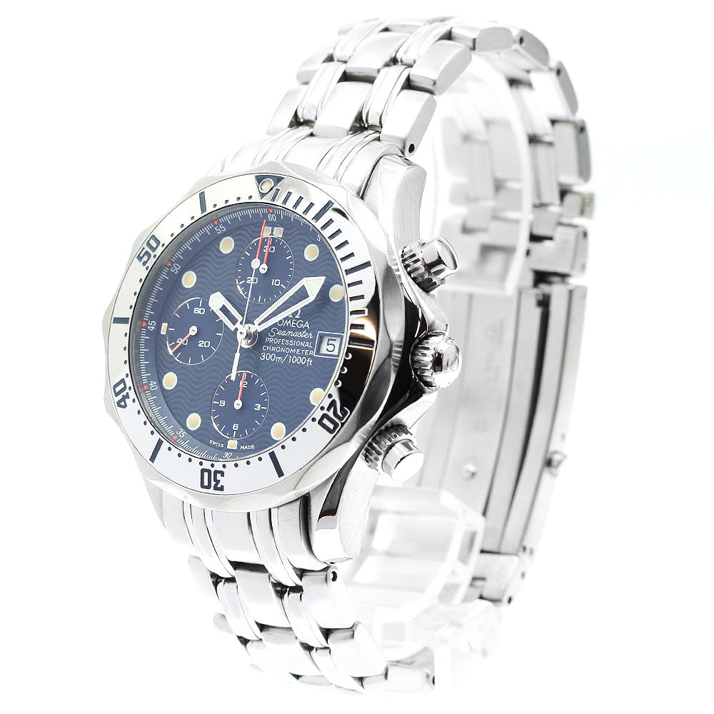 OMEGA Seamaster300 2598.80 Date Chronograph Navy Dial Automatic Men's _876246