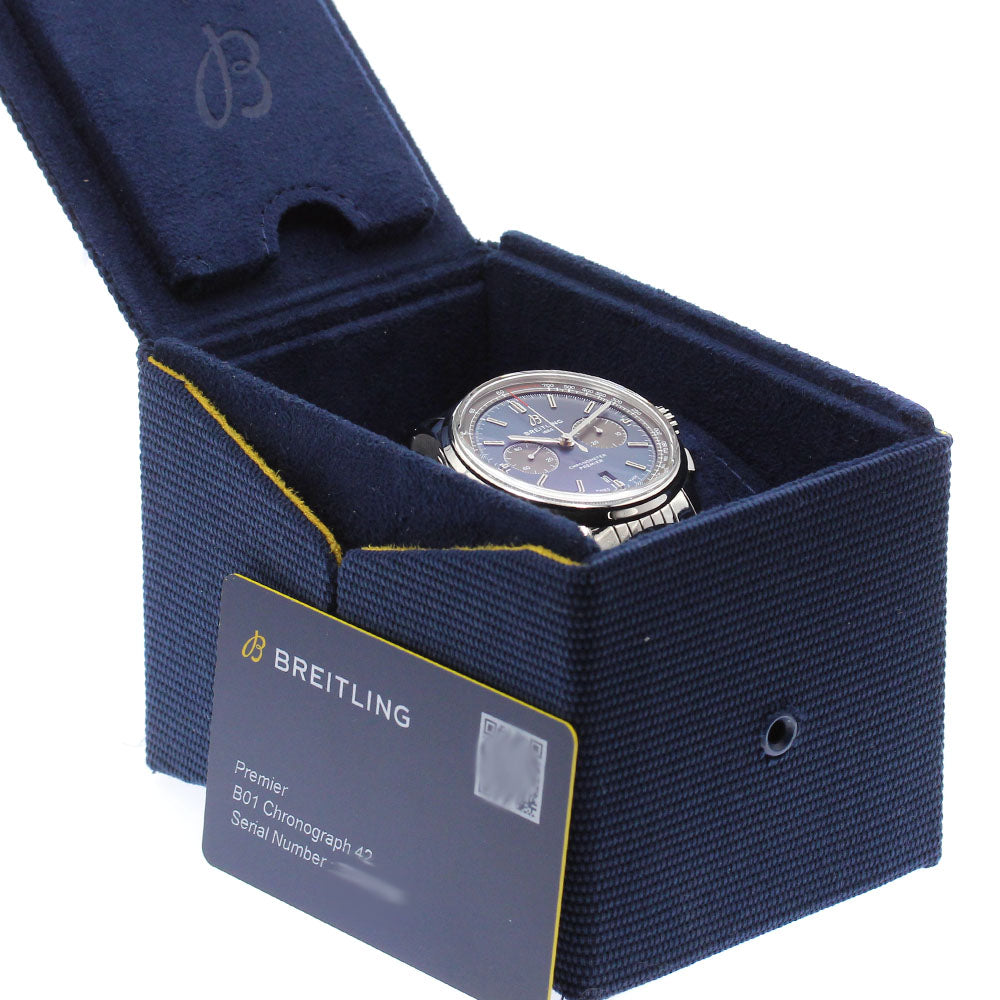 BREITLING Premier B01 AB0118 Chronograph blue Dial Automatic Men's Watch_876372