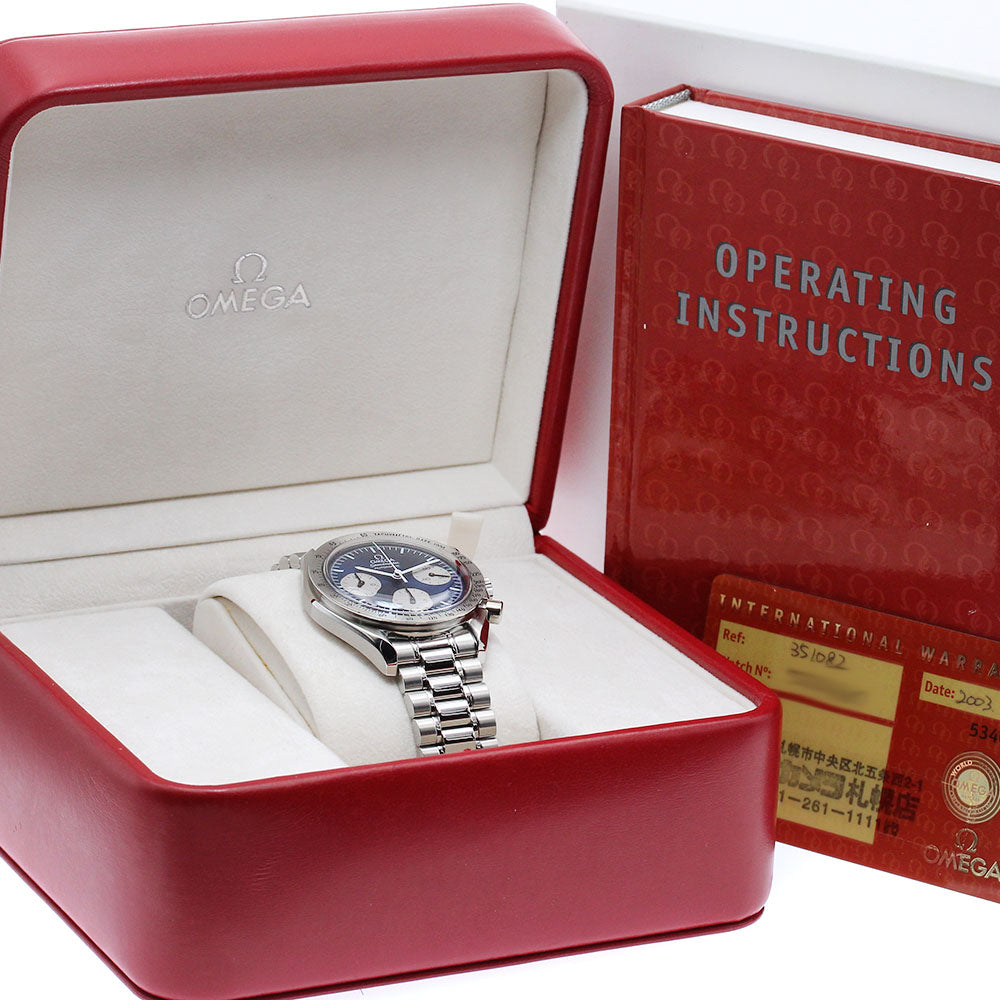 OMEGA Speedmaster 3510.82 Chronograph blue Dial Automatic Men's Watch_876389