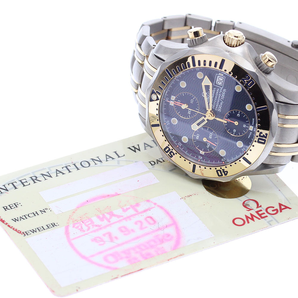 OMEGA Seamaster300 2297.80 Date Navy Dial Automatic Men's Watch_876398