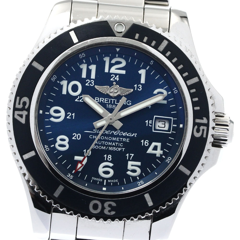BREITLING Super Ocean II 42 A17365 Date Navy Dial Automatic Men's Watch_876405