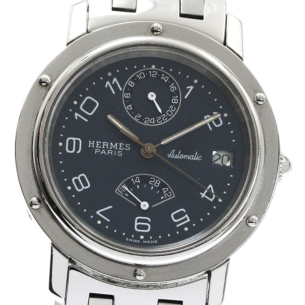 HERMES Clipper CL5.710 Power reserve date Navy Dial Automatic Men's Watch_876416