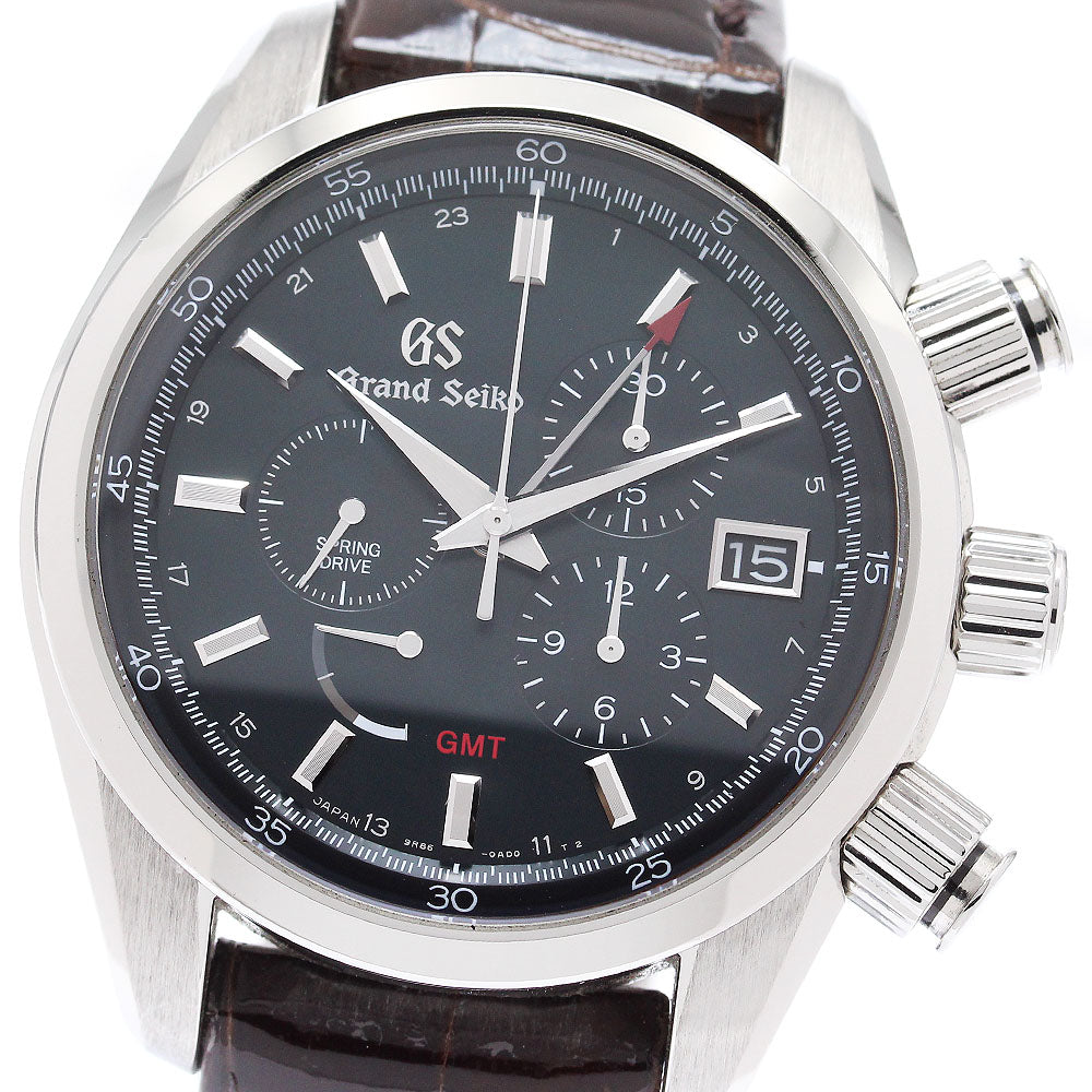 SEIKO Grand Seiko SBGC007/9R86-0AA0 GMT chronograph Dark green Dial Spring drive Men's Watch_876420