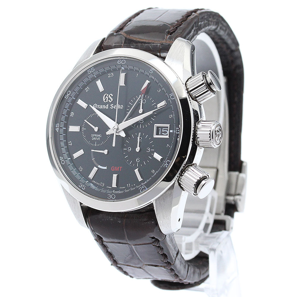 SEIKO Grand Seiko SBGC007/9R86-0AA0 GMT chronograph Dark green Dial Spring drive Men's Watch_876420
