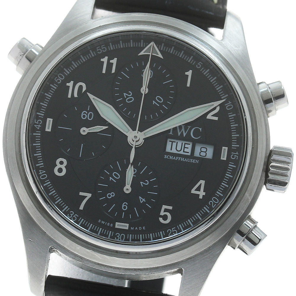 IWC SCHAFFHAUSEN Spitfire Doppel IW371333 Chronograph black Dial Automatic Men's Watch_876423