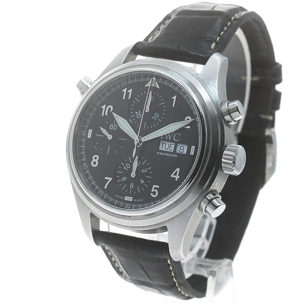 IWC SCHAFFHAUSEN Spitfire Doppel IW371333 Chronograph black Dial Automatic Men's Watch_876423