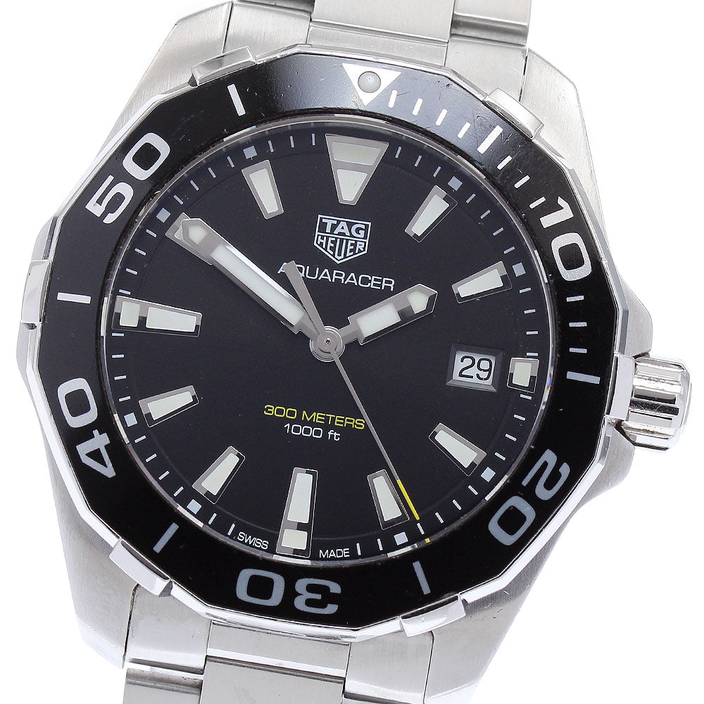 TAG HEUER Aqua racer WAY111A Date black Dial Quartz Men's Watch_876427