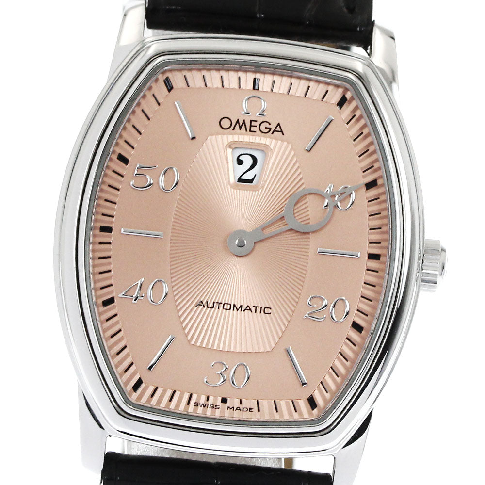 OMEGA De Ville Prestige 4853.61 Jumping hour pink Dial Automatic Men's Watch_876431