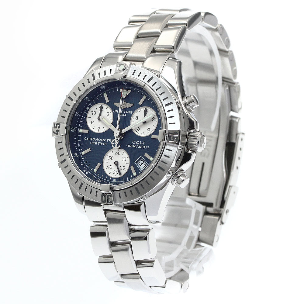 BREITLING Colt A73350 Chronograph Navy Dial Quartz Men's Watch_876448