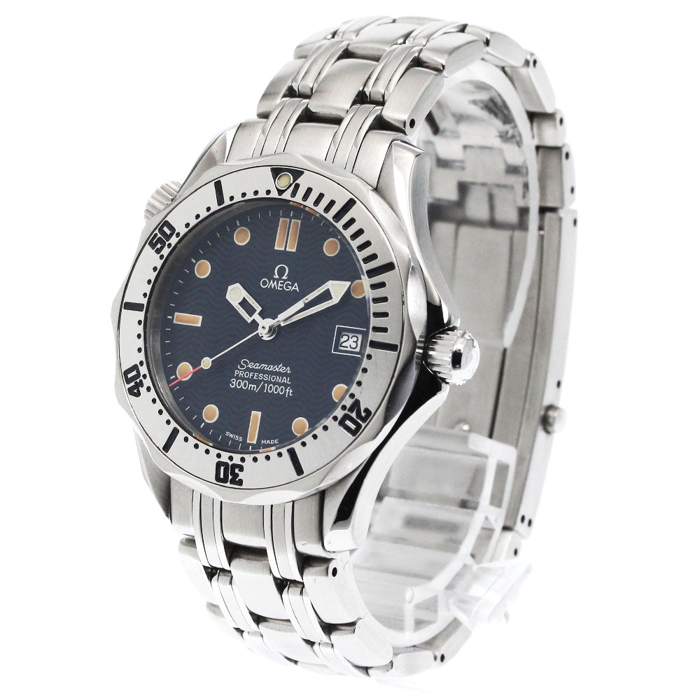 OMEGA Seamaster300 2562.80 Date Navy Dial Quartz Boy's Watch_876461