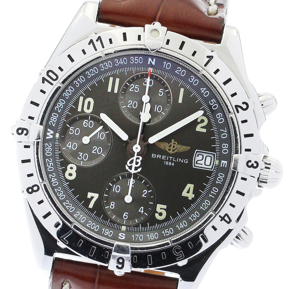 BREITLING Chronomat Longitude A20048 GMT gray Dial Automatic Men's Watch_876469