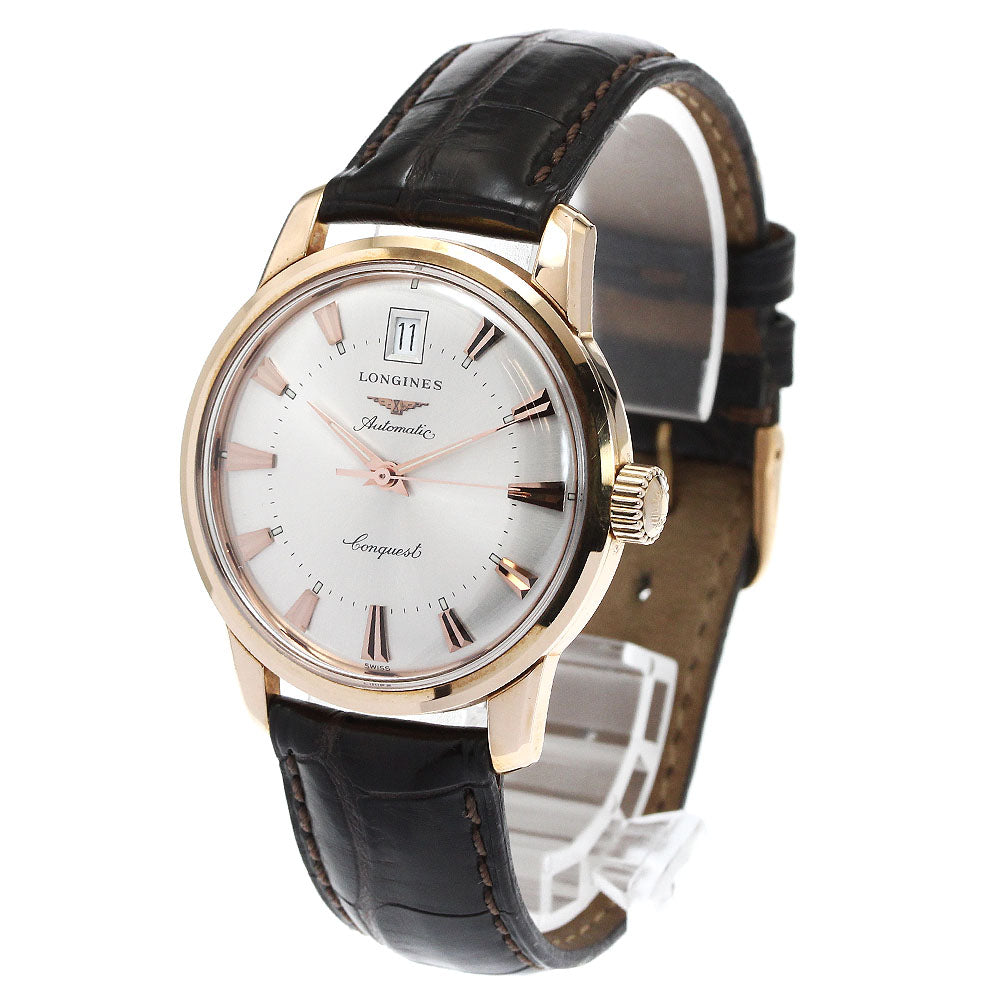 LONGINES Conquest L1.611.6 K18YG Cal.2824-2 Silver Dial Automatic Men's Watch_876477
