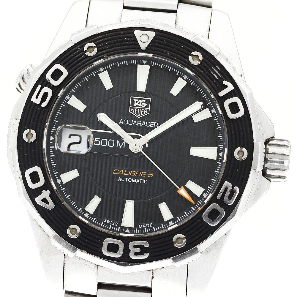 TAG HEUER Aqua racer WAJ2110 Caliber 5 Date black Dial Automatic Men's_876481