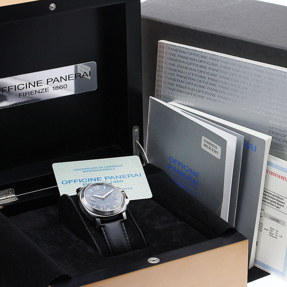 PANERAI Luminor Marina PAM00070 Small Second Date Automatic Men's Watch_876487